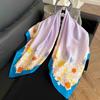 91Cm square scarf silk scarf women's new literary and fashion scarf accessories autumn and winter retro versatile shawl