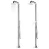 Garden Shower with Brown Base Plate 230 Cm Stainless Steel