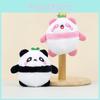 Cute Panda Plush Toy Keychain Short Plush Stuffed Doll For Couples