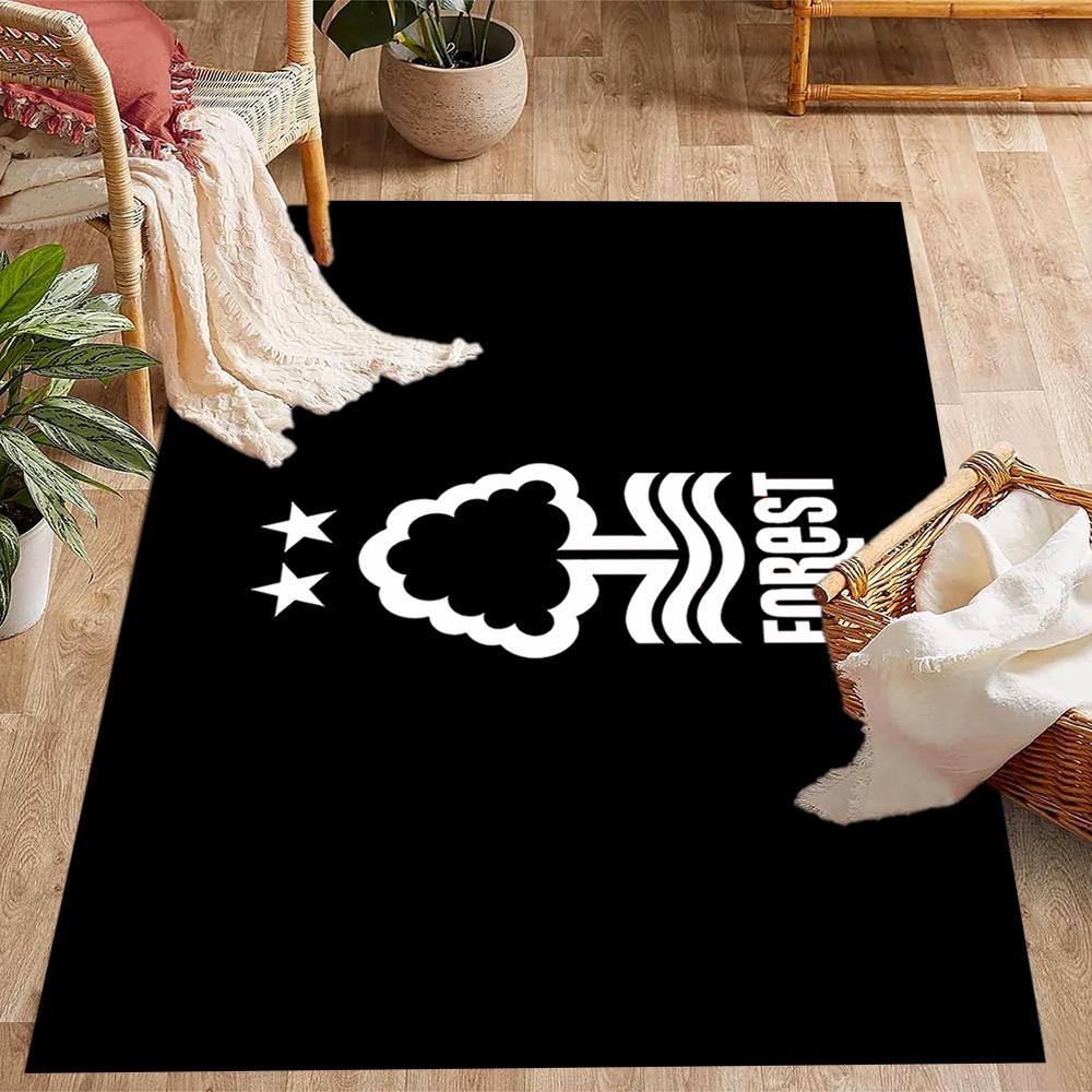 Red Tree Forest Logo Themed Anti-Slip Rugs - Polyester Home Decor, Suitable for Bedrooms, Living Rooms, Doorways, Studios, and Decorations
