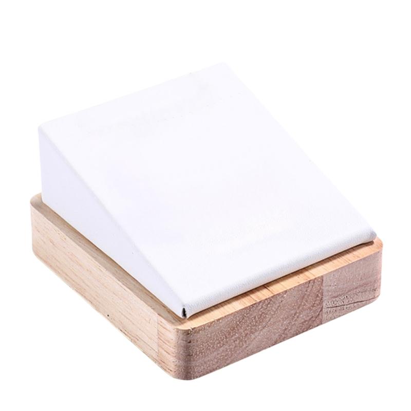New Wooden Jewelry Pendant Necklace Display Stand Holder PU Velvet Women Shopwindow Wedding Organizer Trays Box