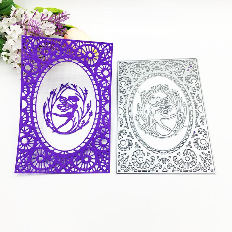 Girl Frame Metal Cutting Dies Stencils Die Cut for DIY Scrapbooking Album Paper Card Embossing