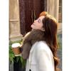 Faux Fox Fur Scarf for Women - New Winter Collection Warm Thick Versatile Minimalist Neck Warmer Ladies' Scarf