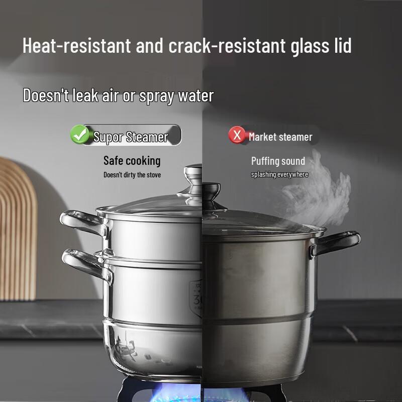 COOKER KING Двухъярусная пароварка из нержавеющей стали 304