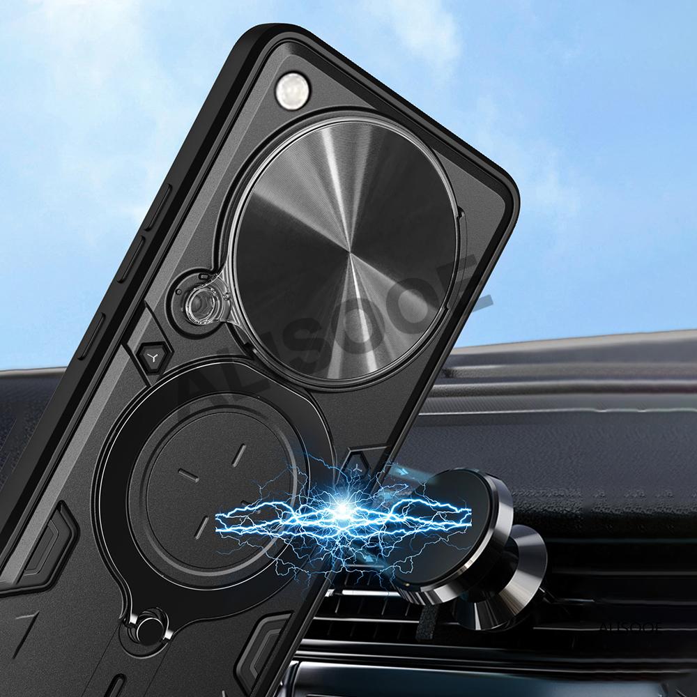 Shockproof Funda for OPPO Find X8 Pro Case Armor Slide Camera Magnetic Ring Stand Phone Cover for OPPO Find X8 5G Capa