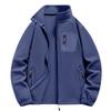 New Autumn and Winter Fleece Jacket for Men with Velvet Warm Stand Collar Loose Casual Fleece Jacket for Men
