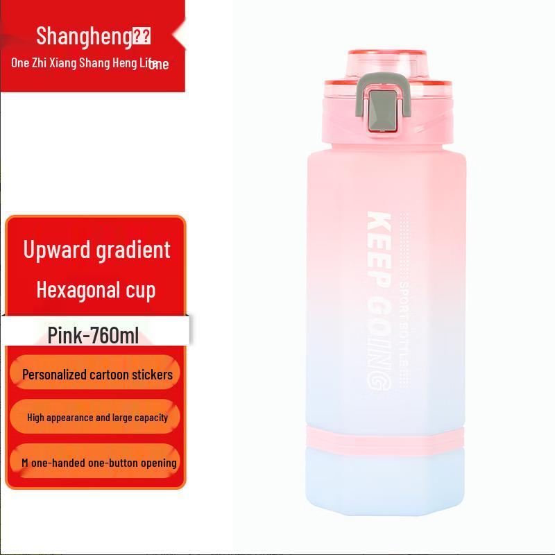 Hexagonal Gradient Water Bottle