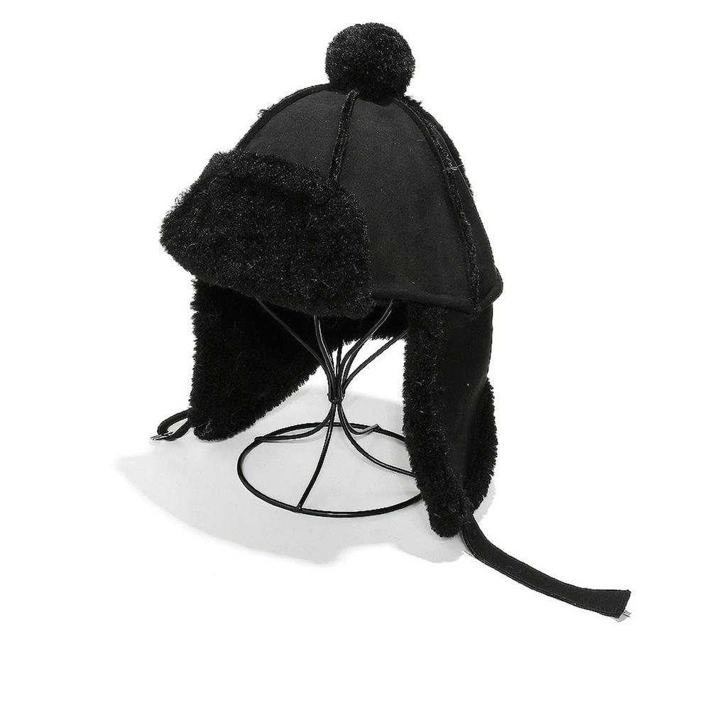 Men's And Women's Suede Plush Thick Warm Ski Hats