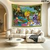 Maya the Bee Tapestry, Cartoon La Abeja Maya & Friends Honeycomb Print Wall Hanging for Kids Bedroom Home Decor