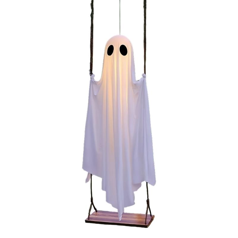 

Unique Cloth Specters on Swing Figurine Enchanting Cloth Swing Specters Halloween Accessory for a Haunting Atmosphere 1