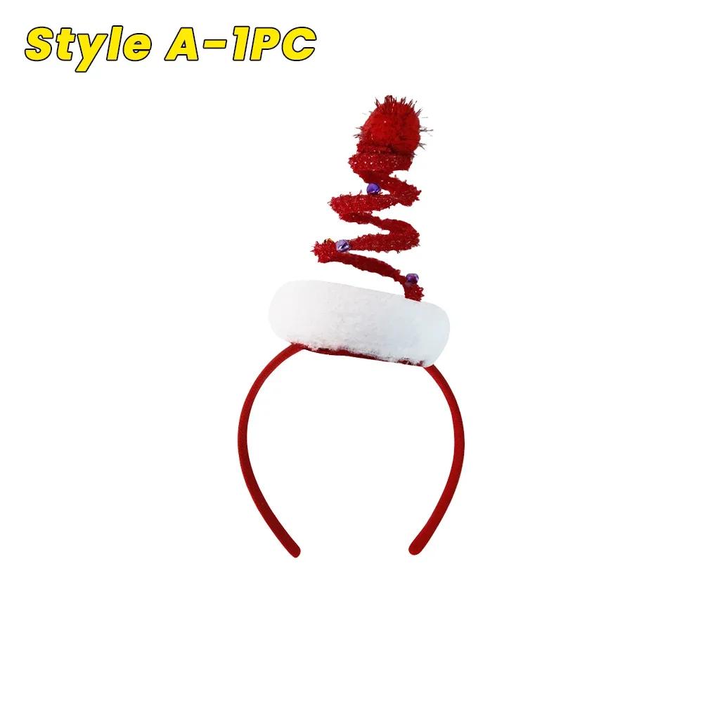 Christmas Headband Christmas Tree Snowman Star Design Classic Holiday Headband Suitable for Children's Party Decoration