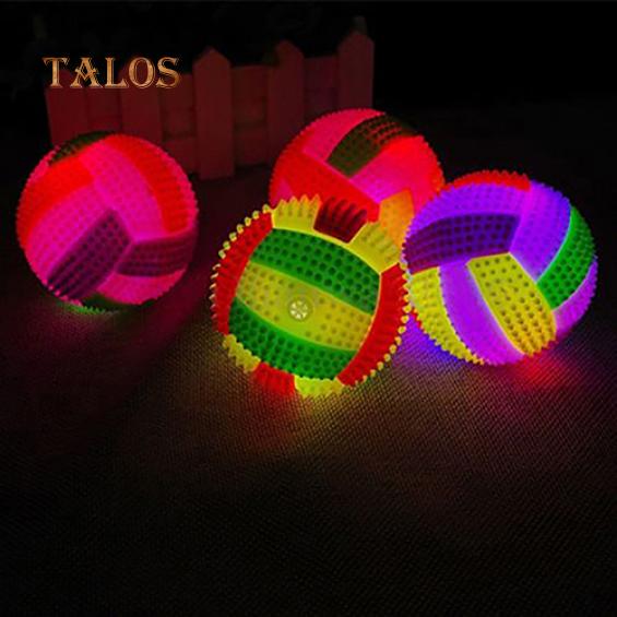 LED Flashing Color Changing Bouncing Massage Hedgehog Ball Volleyball Kid Toy Toys For All Ages