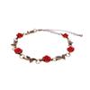 Women's Fashion Pearl and Retro Rose Lily Flower Bracelet - Elegant Jewelry Accessory