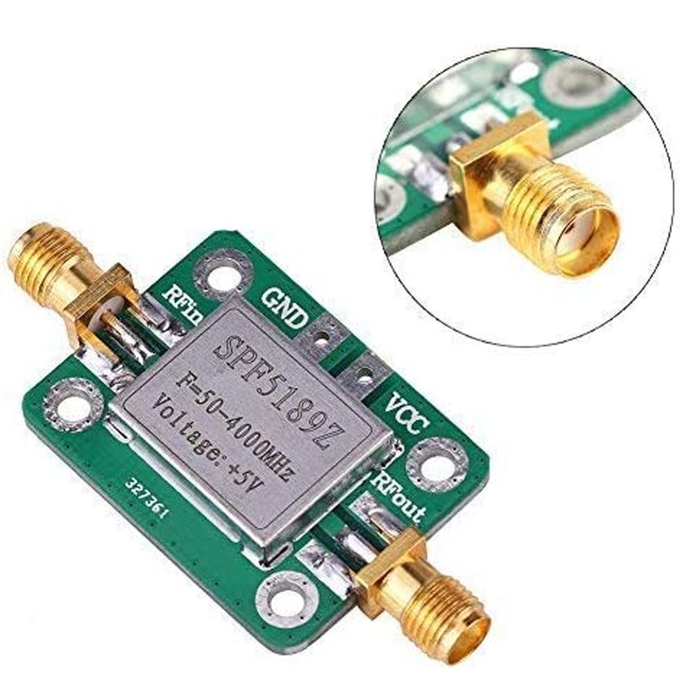 JMT SPF5189 LNA 50-4000MHz RF Amplificatore di segnale a banda larga a basso rumore 0,6 dB/20 dB Guadagno Modulo ricevitore di segnale RF Scheda di schermatura (4000 MHz)