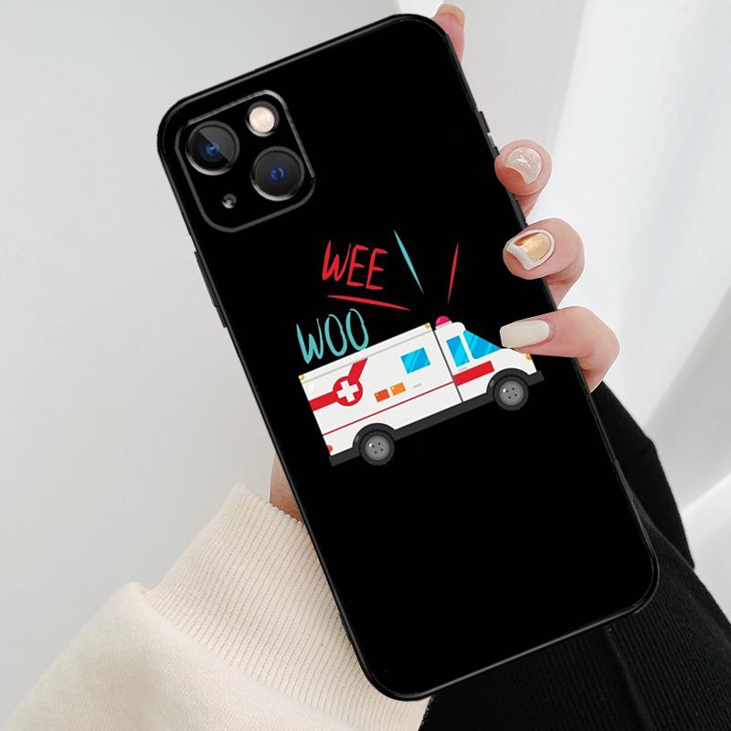 Wee Woo Ambulance Phone Case For iPhone 17 Pro Max 14 13 12 11 15 16 Pro Max Mini 16 15 Plus 16e 17 Air Cover