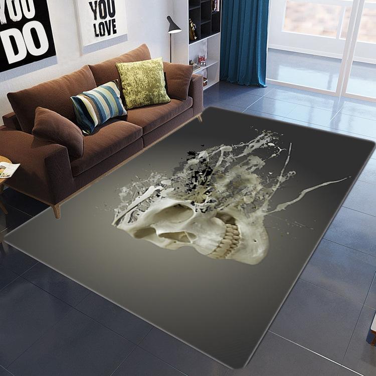 Nordic Living Room Carpet Bedroom Bedside Simple Printing Floor Mat 3D