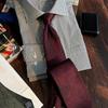 [Milano Alpha] Silk 100% Paisley Necktie, Solid Color, 8cm, Water-Repellent, Men's Business Formal Wedding C Wine