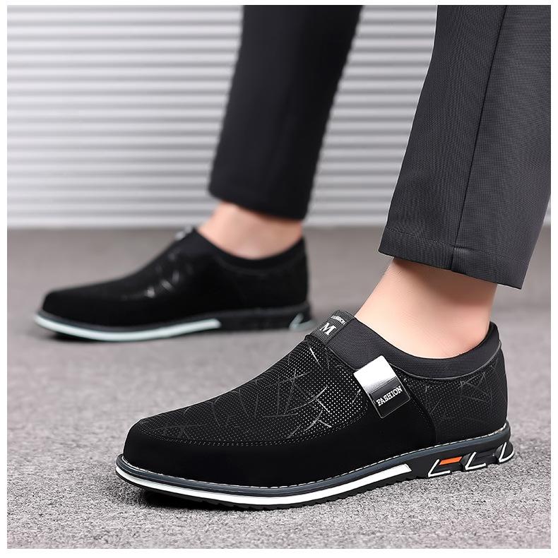 Klassiska Casual Herrskor i Läder Slip-On Loafers för Män Mode Business Kontor Herr Arbets Flats Trend Körskor Stor Storlek