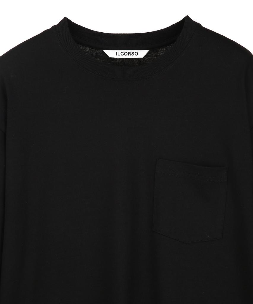 IL CORSO Us Pure Cotton Pocket Long Sleeve T-Shirt Black