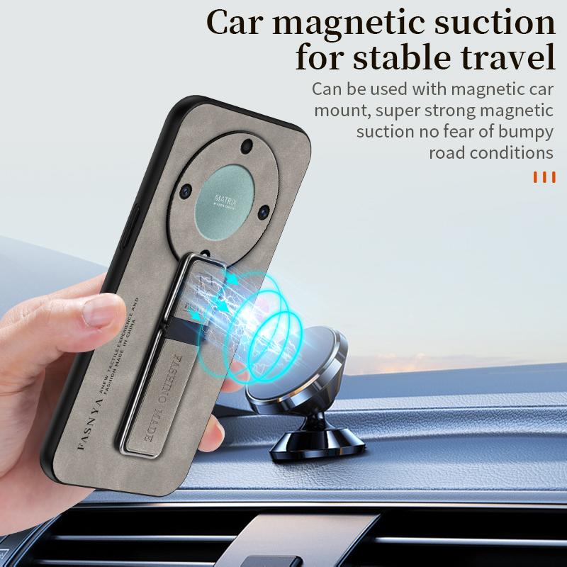 Husă Pentru Honor X7A X8A X9A Husă de Lux din Piele Silicon Antishock Husă Telefon Pentru Honor X9A x8a x7a Suport Magnetic Auto Capac Spate