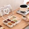 Large Capacity 4/8 Grids Food Divided Serving Tray Sealed Food Preservation Store Box  for Home