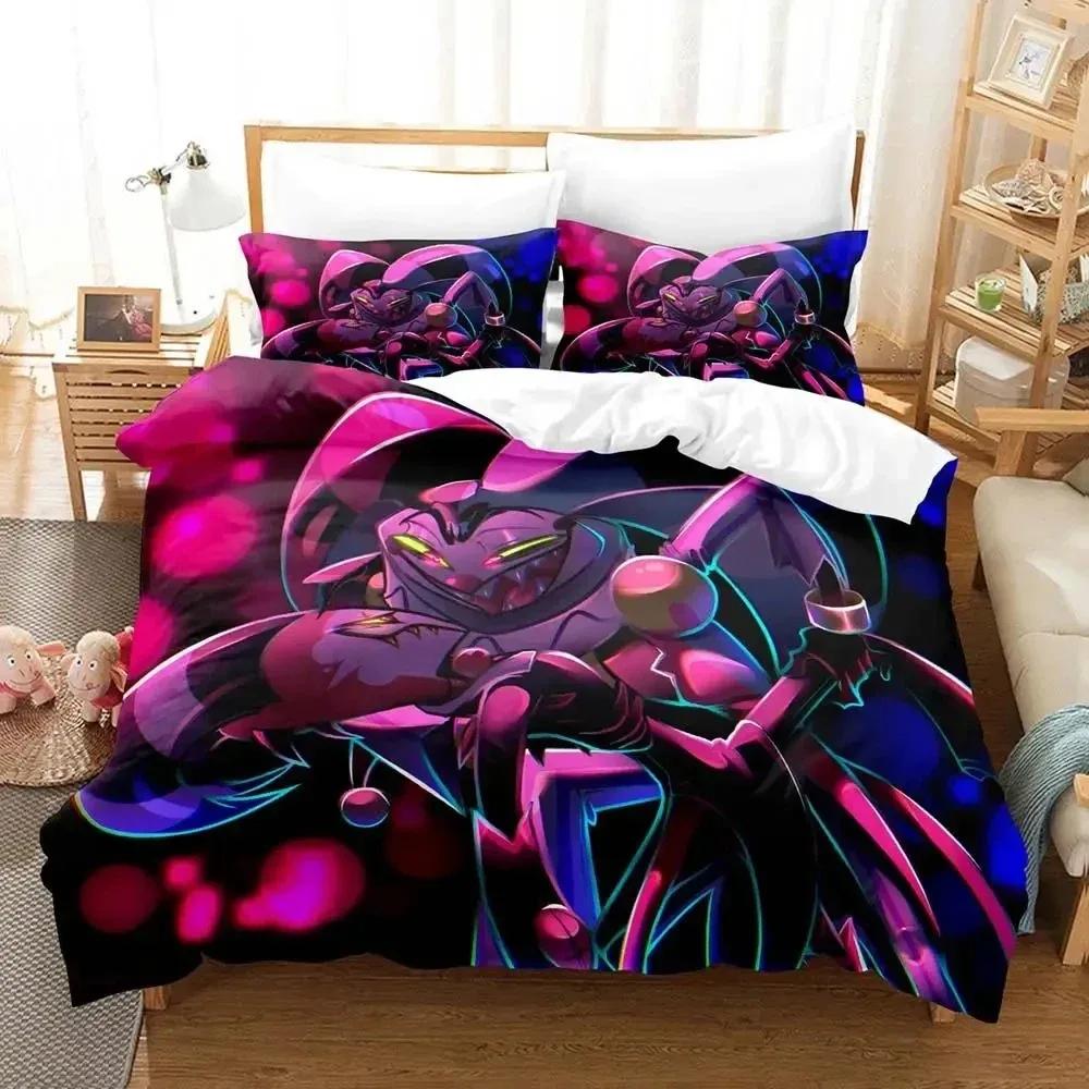 Anime Helluva Blitzo Boss Bedding Set Duvet Cover Bed Set Quilt Cover Pillowcase Comforter King Queen Size Boys Adult