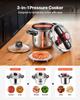 Pressure Cooker, 7L Pressure Cooker Stainless Steel, Pressures Canner with Steaming Rack, Tempered Glass Lid, Three Pressures Settings for Meat,