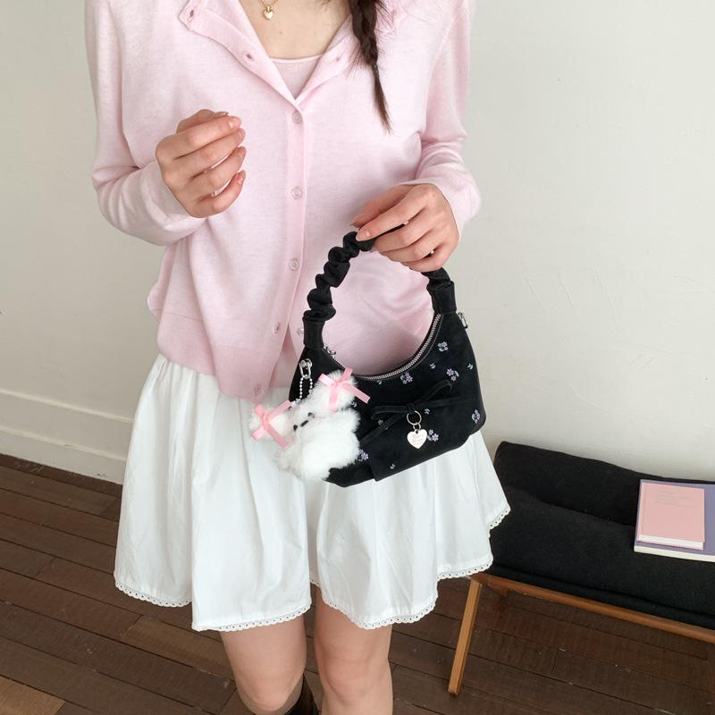 

New Korean Style Crossbody Bags Women Cute Ballet Fashi Handle Bag Comfortable and Versatile Texture Shoulder Storage Bags чёрный