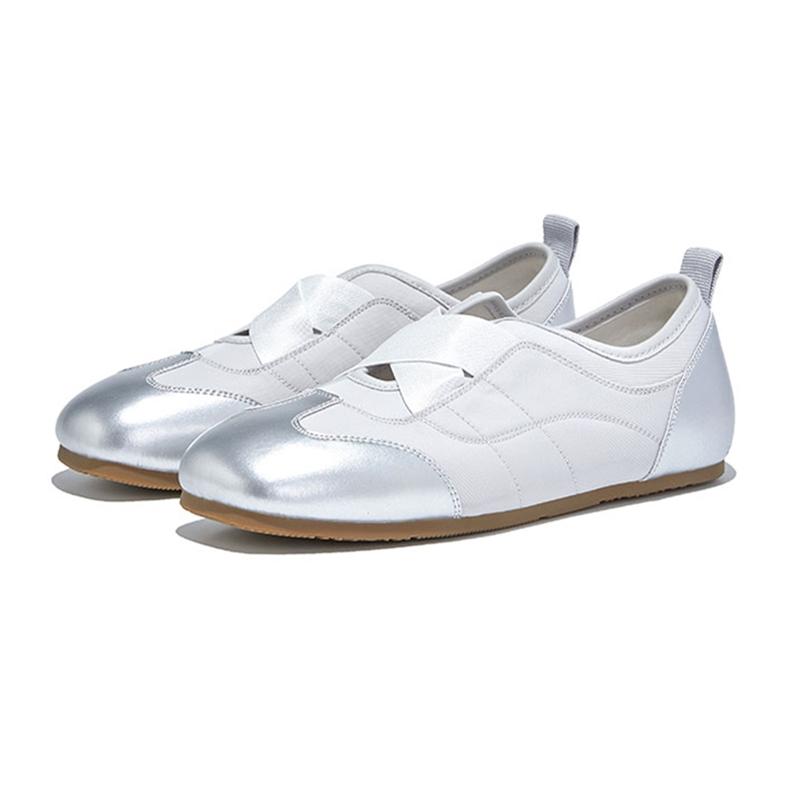 Fashion AIYUQI Women's Sneakers Casual Ballet Shoes Women Flat Genuine Leather Large-Size Elasticated Female Virtue Training Shoes