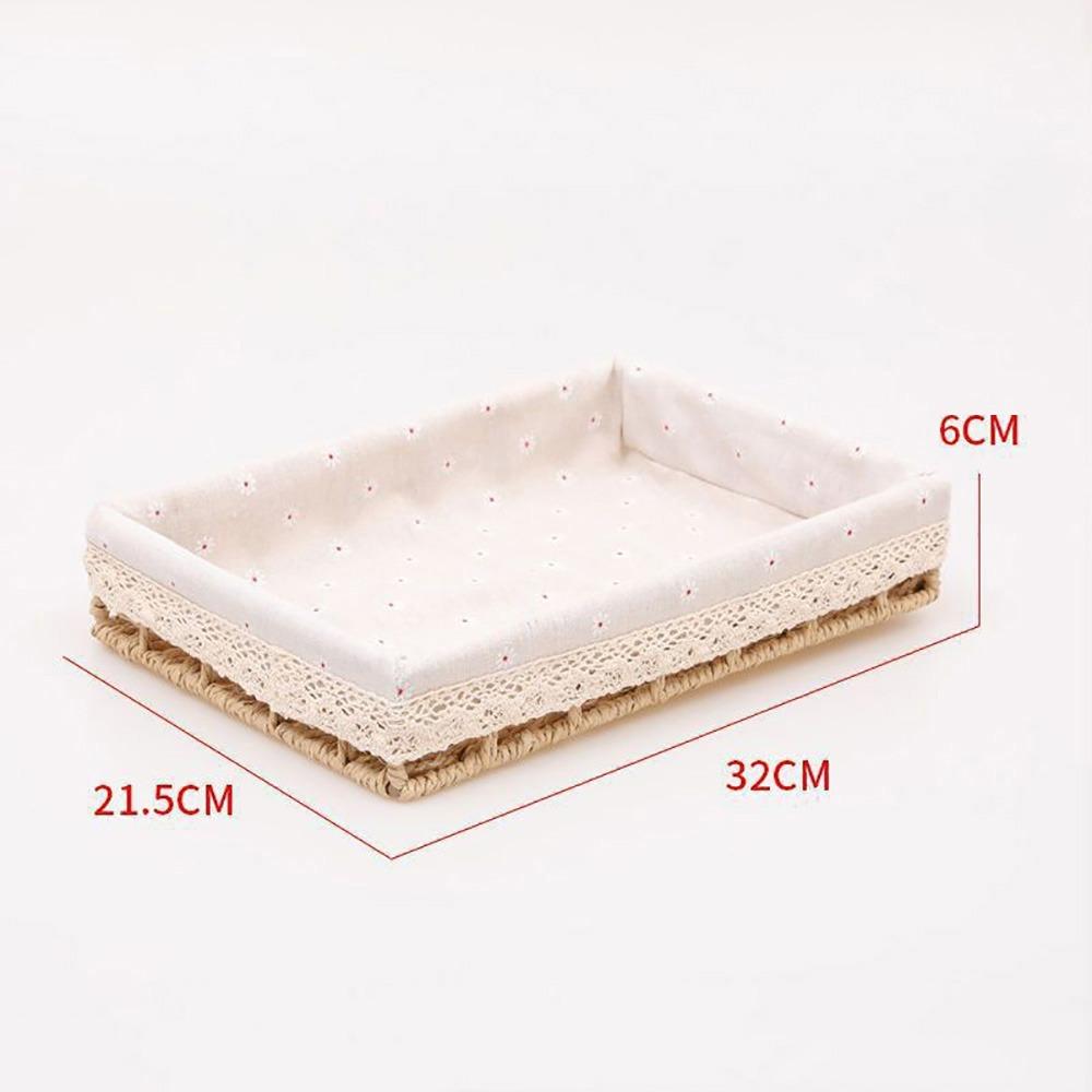 

Multicolor Storage Basket Multi-porpose Flower Pattern Organizier Basket Multi-size Weaving Storage Tray Home Decoration