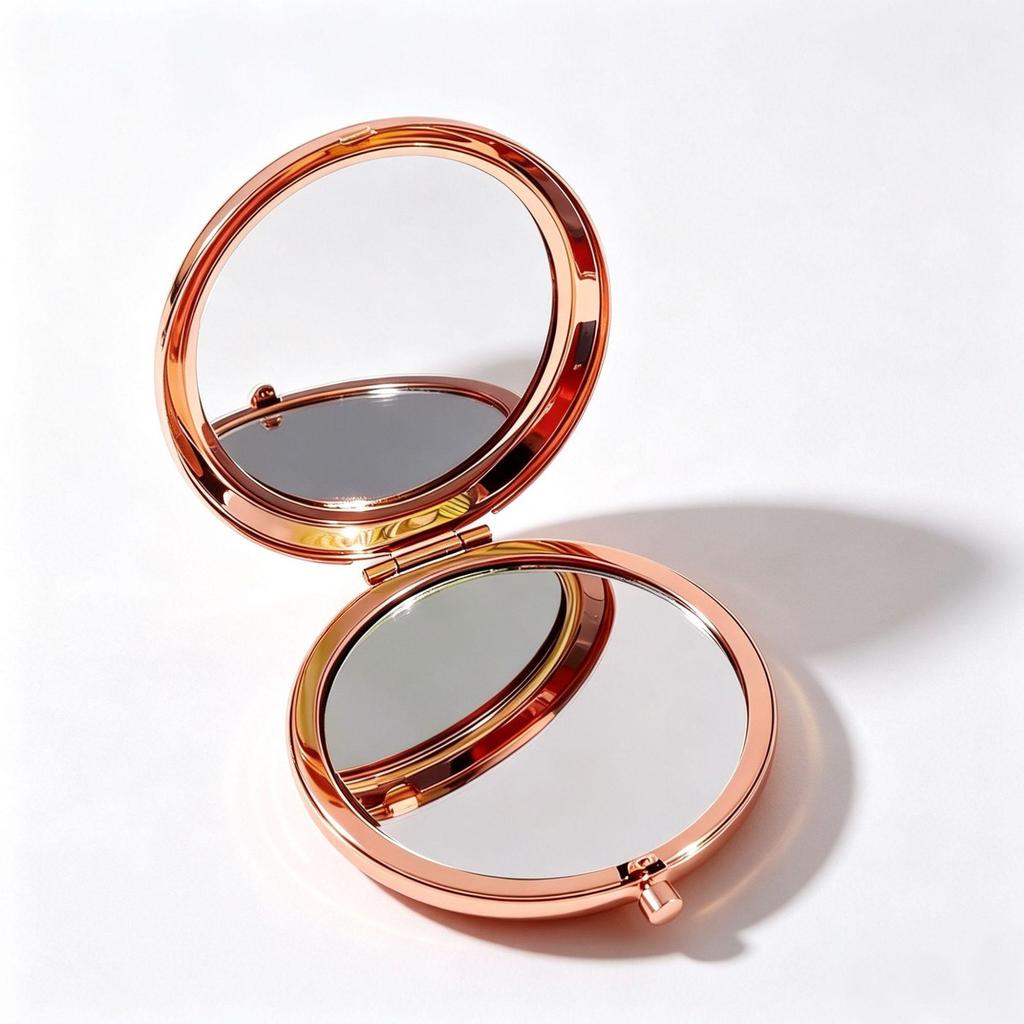 Double-Sided Metal Pocket Mirror - DIY Engraving Handheld Makeup Mirror