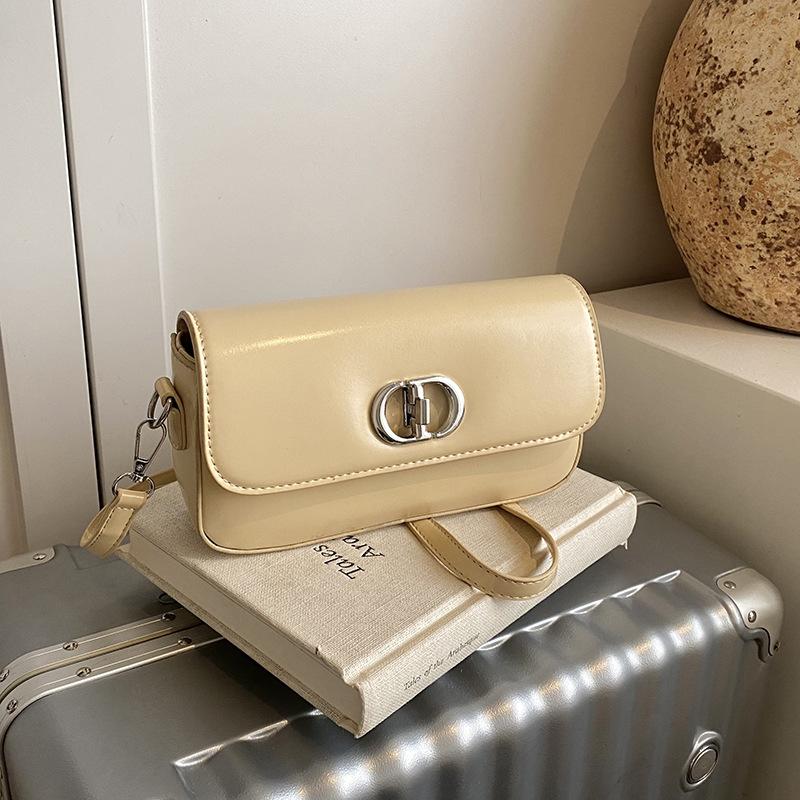 New Women's Bag Trend Versatile Fashion Trend Lock Chain Small Square Bag Single Shoulder Oblique Span Bag