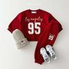 Spring & Autumn Kids' Casual Letter Sweater Set: Comfortable Round Neck Two-Piece for Boys & Girls