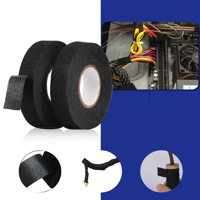 9/19/25MM Heat-resistant Flame Retardant Tape Adhesive Cloth Tape For Car Cable Harness Wiring Loom Protection Width 15M NEW