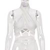 New Summer Solid Color Backless Lace-Up Top for Women - European & American Style
