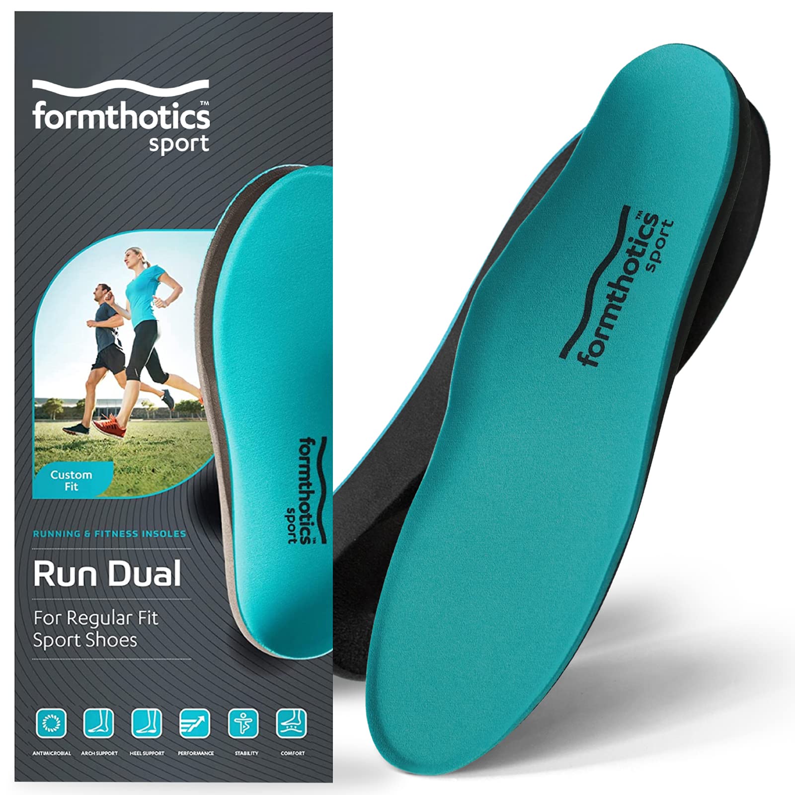 Formthotics Youth Dual Y2 Einlegesohlen, Türkis/Anthrazit blue