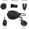 Portable EVA Watch Box with Zipper and Carabiner Black Single Watch for Case for Outdoor Activities Sports Skiing Climbi