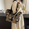 Korean Version of Fashion Commuter Underarm Bag Women's 2025 New Flower Tote Bag Large-capacity Cloth Bag Shoulder Bag