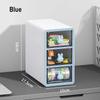 1Pc 3-Grid Thickened Desk Drawer Organizer Cartoon Rabbit Stationery Office Desktop Storage Box Transparent Makeup Organizer