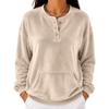 Women's Casual Color Velvet Long Sleeve Sweatshirt Comfortable Pullover