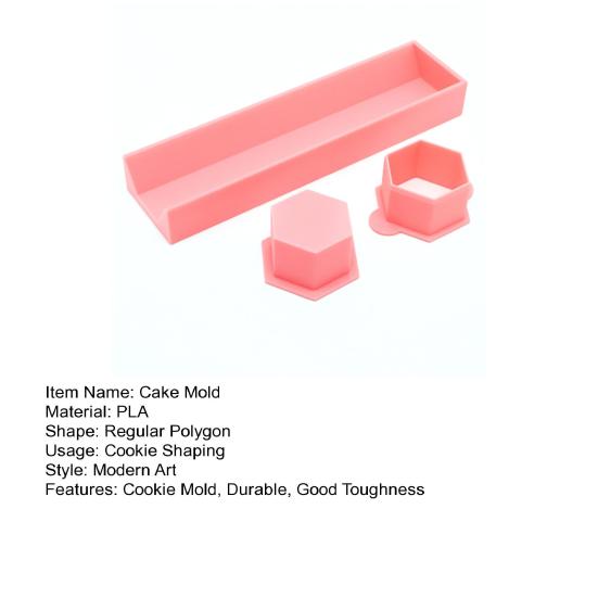 Yousheng Hexagonal Cake Mold, Durable PLA Biscuit Mold, Non-Deformable Easy Clean Baking Tool, for Uniform Flat Cookies And
