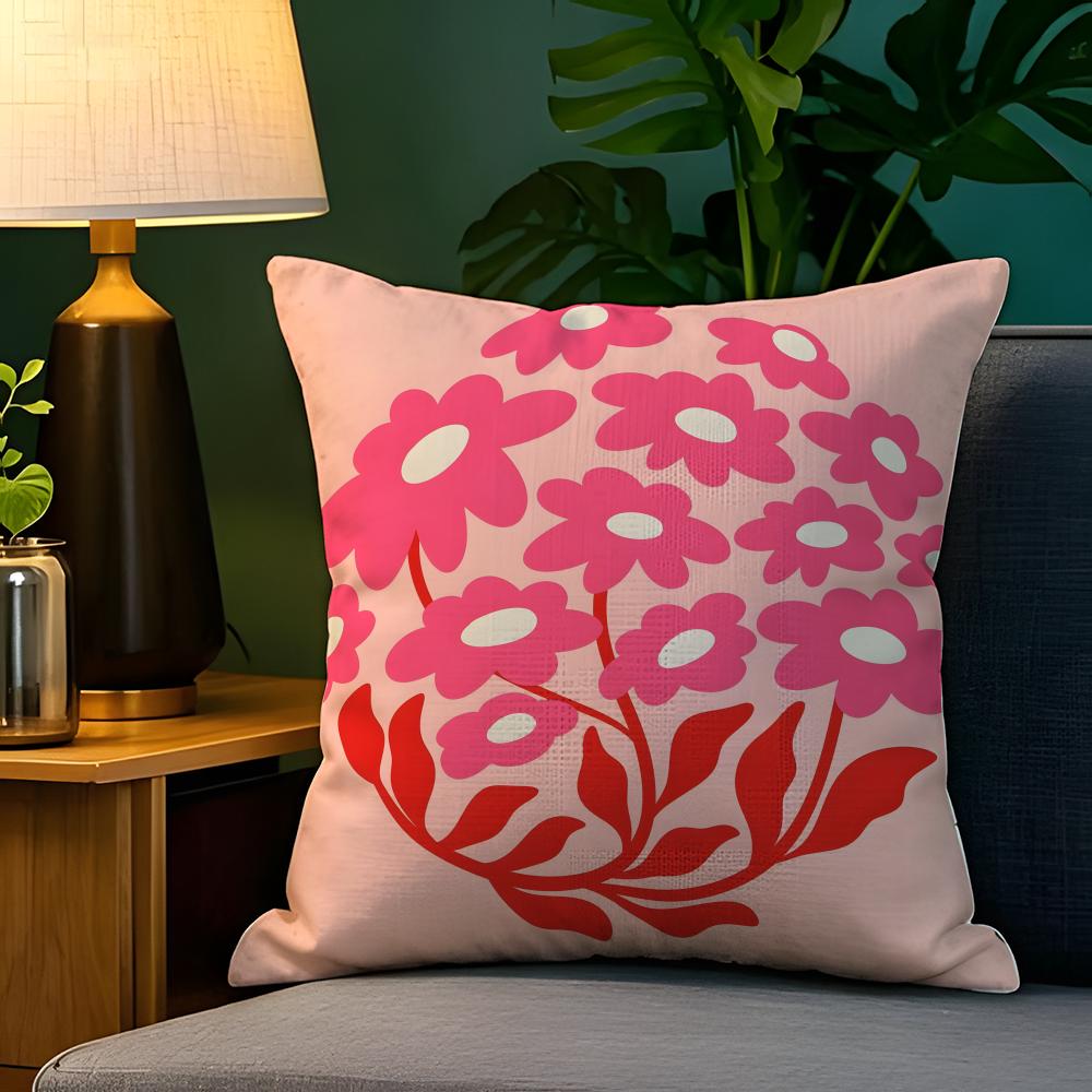 Beauty Summer Travel Series  Pillow Case Natural Linen Pillow Case DoubleSided Decor Sofa Pillowcase Home Decor