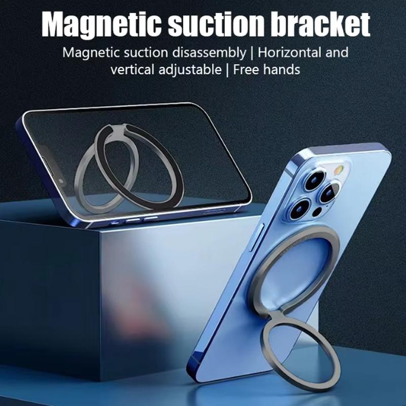 360° Rotation Phone Magnetic Stand for Magsafe Gym Metal Finger Ring Holder Folding Strong Magnet Bracket for iPhone 17 16 15 14