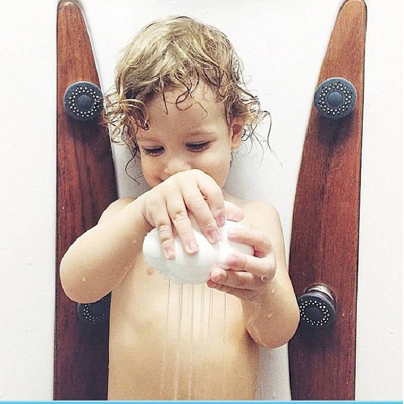 Juguete de Nube para Ducha de Bebé con Efecto de Lluvia para el Baño y Juego Sensorial