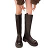 Black Knight Boots Western Boots Women's 2025 New Winter Thick-soled Thick Heel Heightening Boots Fat Mm Thick Legs