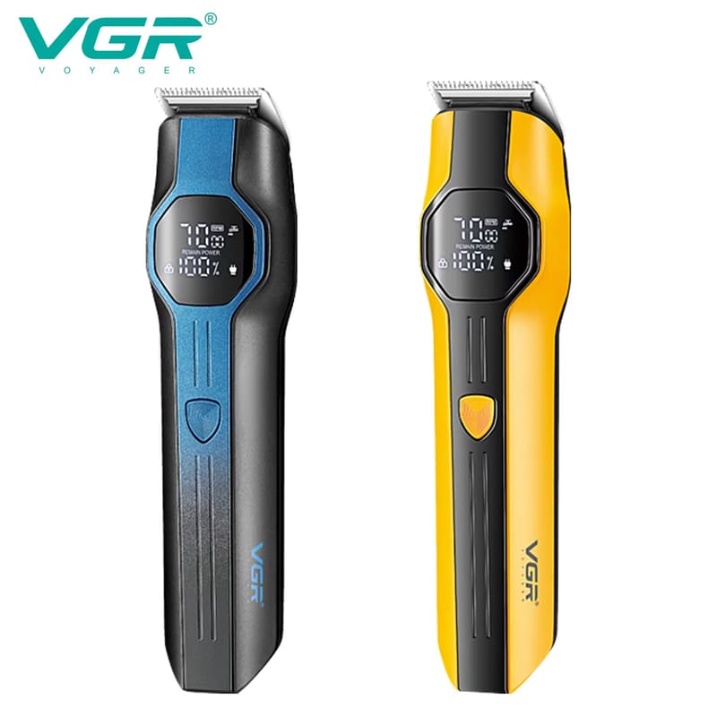 Men's Multi-function Digital Display Large Battery Long-lasting Hair Clipper Five-in-one Set Nose Hair and Sideburns Trimmer Razor Grooming Essential