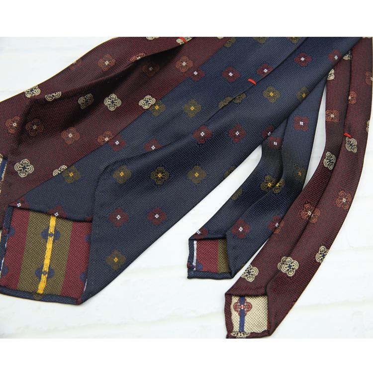 Men's Formal Arrow-Shaped Tie - Italian Handmade Rolled Edge, Three-Fold Pleat, Perfect for Weddings & Suits