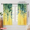 2pcs,2D plane printing Curtain Popular Verdant Cascade(1) Polyester Woven (without rod) Outdoor Decorations Use for Bedroom