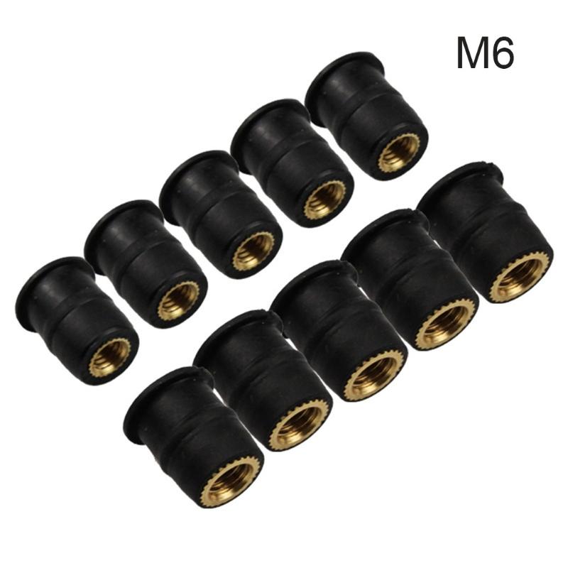 10Pcs Universal M6 Borracha Bem Fixador Cego para Motocicleta Windscreen Motocicleta Ferramentas de Modificação