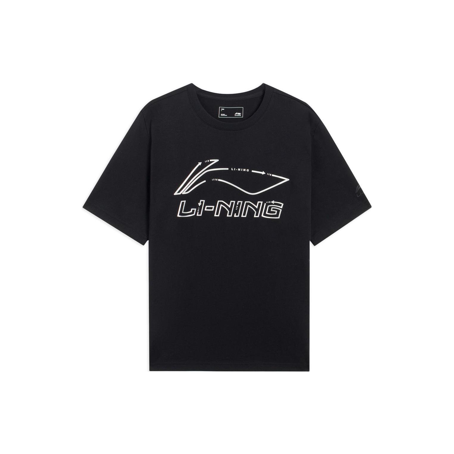 Li-Ning Classic Logo T-shirt  Black White  Men s AHSSA51-1 L